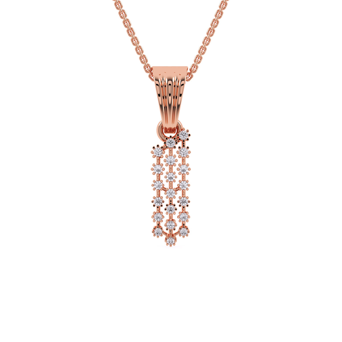 Dazzling Layer Style Diamond Bridal Pendant